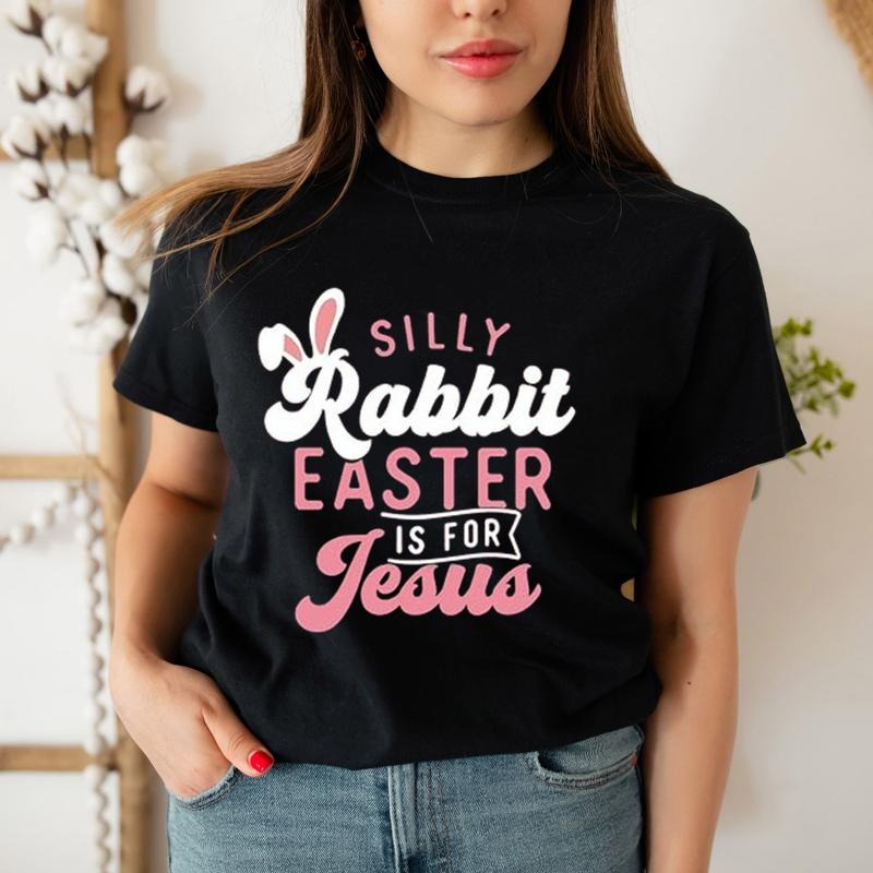 Silly Rabbit Easter Is Jesus Pure Cotton Casual Crew - Adult & Kids T-Shirts, Sweatshirts & Hoodies apparel design preview 1
