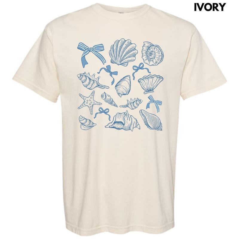 Simple Seashells Comfort Colors 'NLB' - Adult & Kids T-Shirts, Sweatshirts & Hoodies apparel design preview 1
