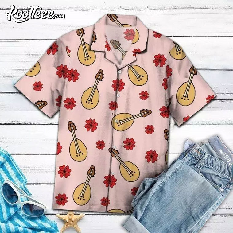 Simple Ukulele Floral Theme Serenade Hawaiian - Adult & Kids T-Shirts, Sweatshirts & Hoodies apparel design preview 1