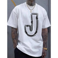 Simple J Letter Printed Round Neck Short Sleeved - Adult & Kids T-Shirts, Sweatshirts & Hoodies apparel design preview 1