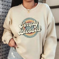 Simply Blessed Retro - Adult & Kids T-Shirts, Sweatshirts & Hoodies apparel design preview 1