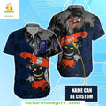 Detroit Tigers Hawaiian Skater Tiki MLB Baseball - Adult & Kids T-Shirts, Sweatshirts & Hoodies apparel design preview 1
