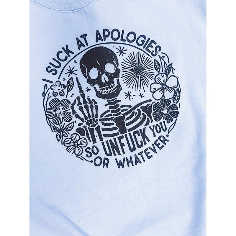 Skeleton Apologies - Adult & Kids T-Shirts, Sweatshirts & Hoodies apparel design preview 1