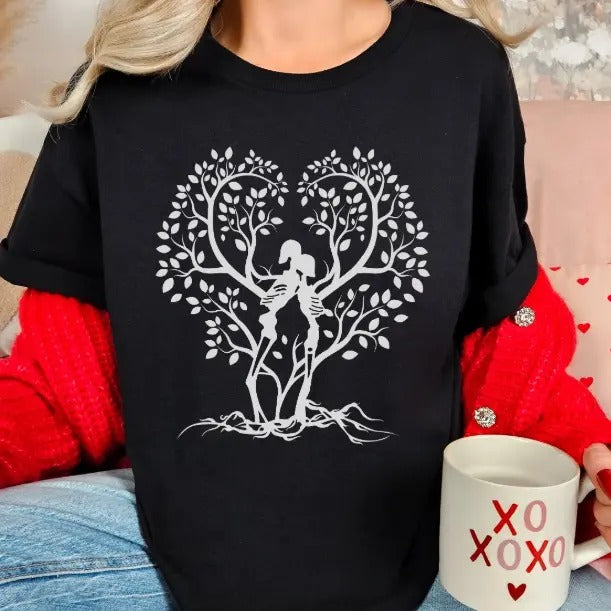 Skeleton Love Tree Casual Comfortable - Adult & Kids T-Shirts, Sweatshirts & Hoodies apparel design preview 1