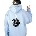 Skeleton Middle Finger Lover Day Retro Soft Casual - Adult & Kids T-Shirts, Sweatshirts & Hoodies apparel design preview 1