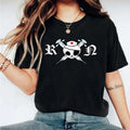 Skeleton Registered Nurse Halloween Fall Nursing - Adult & Kids T-Shirts, Sweatshirts & Hoodies apparel design preview 1