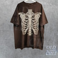 Skeleton Rib Vintage Cage Retro 90s Skull Spooky Y2k - Adult & Kids T-Shirts, Sweatshirts & Hoodies apparel design preview 1