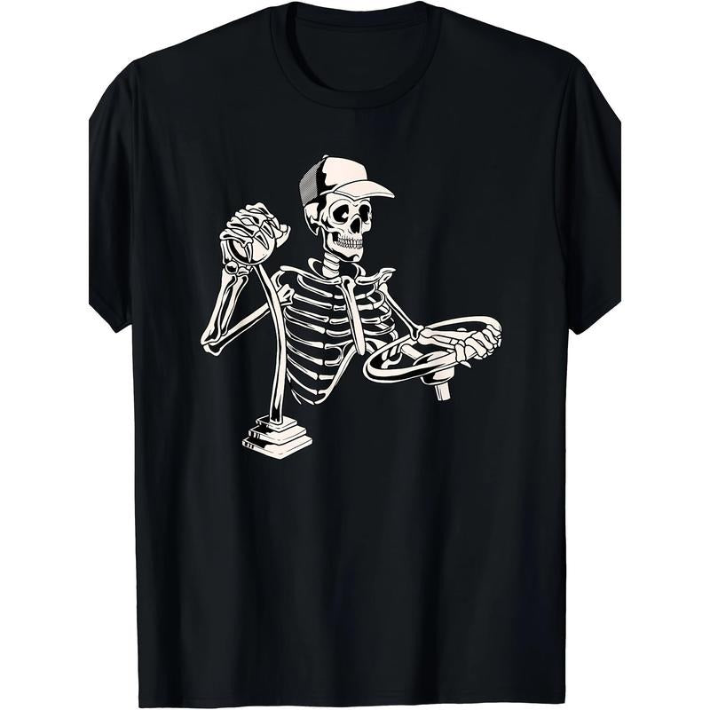 Skeleton Truck Driver Funny Big Trucking Trucker - Adult & Kids T-Shirts, Sweatshirts & Hoodies apparel design preview 1