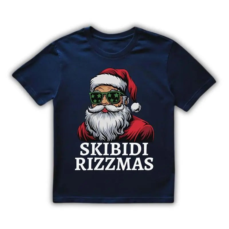 Skibidi Rizzmas Rizz Santa Claus Charisma Kid Cool - Adult & Kids T-Shirts, Sweatshirts & Hoodies apparel design preview 1