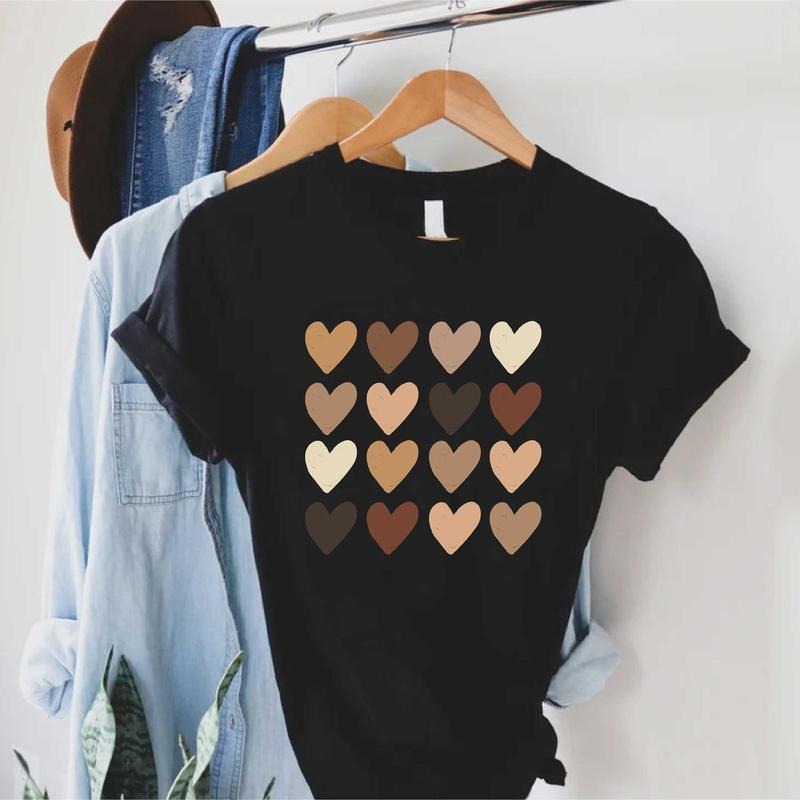 Skin Tone Hearts Equality Diversity Anti Racism - Adult & Kids T-Shirts, Sweatshirts & Hoodies apparel design preview 1