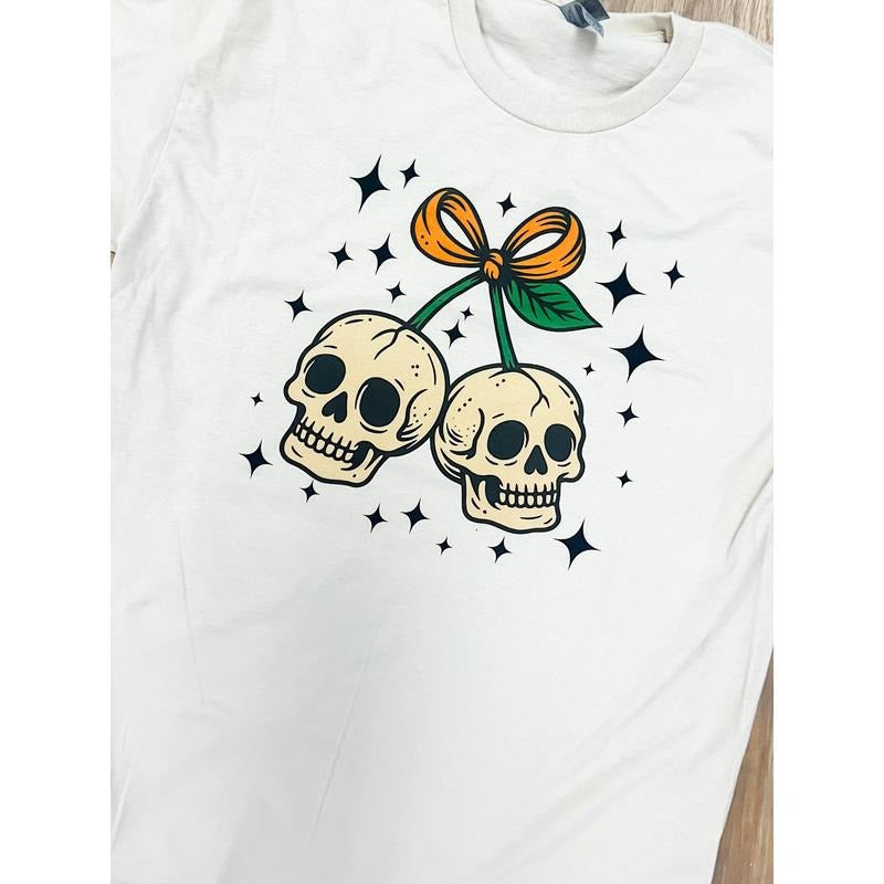 Skull Cherries Top - Adult & Kids T-Shirts, Sweatshirts & Hoodies apparel design preview 1