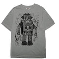 Skull Robot Woodblock Hand Printed Cotton Menswear - Adult & Kids T-Shirts, Sweatshirts & Hoodies apparel design preview 1
