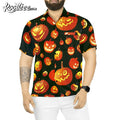 Skull Scary Pumpkin Halloween Hawaiian - Adult & Kids T-Shirts, Sweatshirts & Hoodies apparel design preview 1