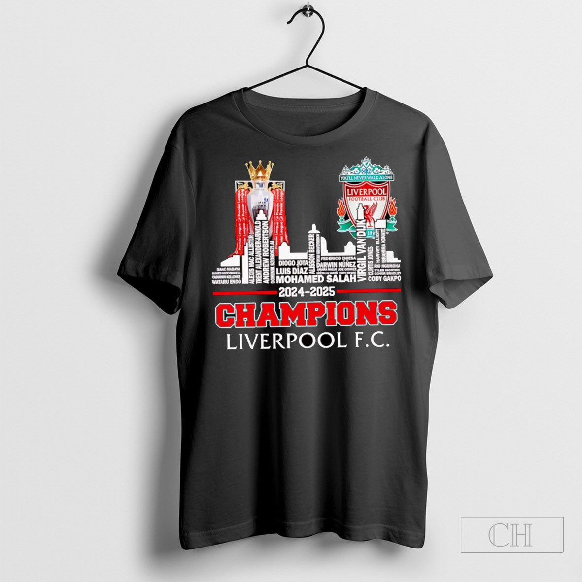 Skyline 2024 2025 Champions Liverpool Fc Player Names - Adult & Kids T-Shirts, Sweatshirts & Hoodies apparel design preview 1