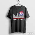 Skyline Name Texas Rangers 2025 - Adult & Kids T-Shirts, Sweatshirts & Hoodies apparel design preview 1