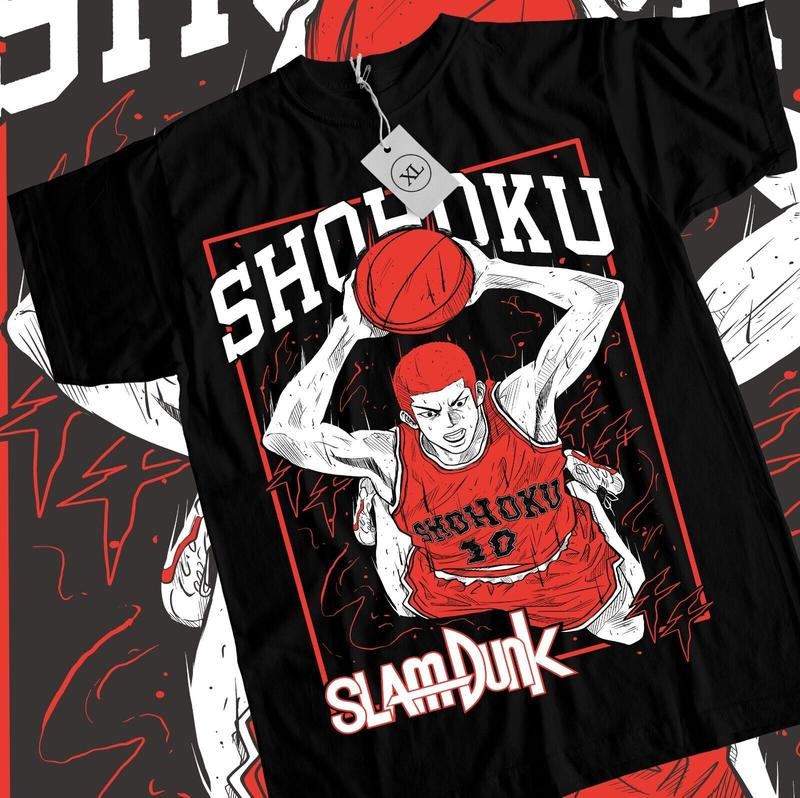 Slam Dunk S 4XL Hanamichi Basketball Anime Sport - Adult & Kids T-Shirts, Sweatshirts & Hoodies apparel design preview 1