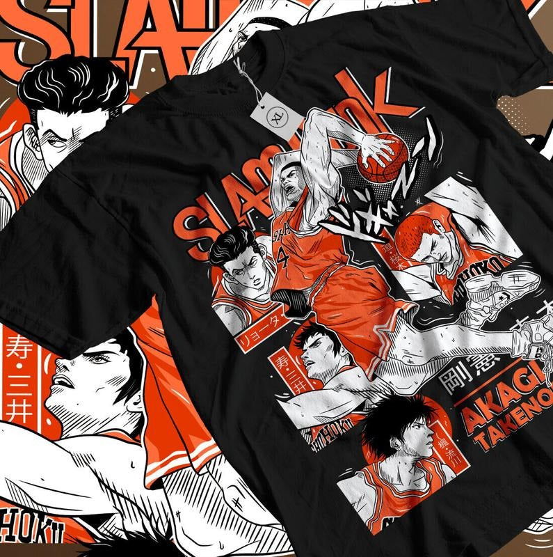 Slam Dunk S 4XL Team Basketball Anime Sport Manga - Adult & Kids T-Shirts, Sweatshirts & Hoodies apparel design preview 1