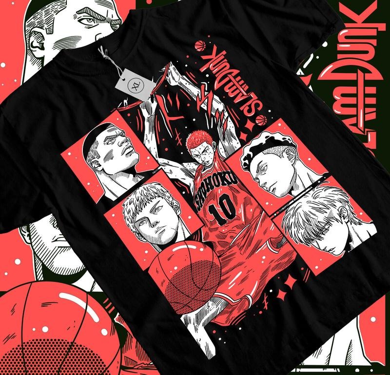 Slam Dunk S 4XL Team Basketball Anime Sport Manga - Adult & Kids T-Shirts, Sweatshirts & Hoodies apparel design preview 1