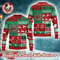 Slayer Band Eagle Logo Reindeer Pattern Checker Retro Style Holiday Ugly Christmas Sweater - Holiday Gift product image