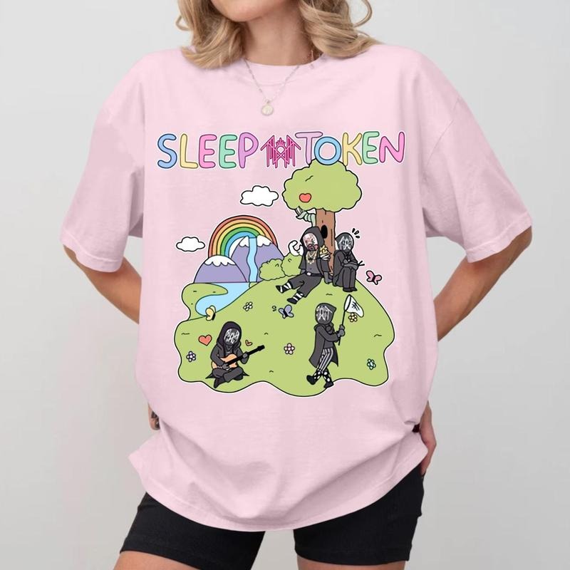 Sleep Token Cowboy Rider Cute Rainbow Fan Her Him - Adult & Kids T-Shirts, Sweatshirts & Hoodies apparel design preview 1