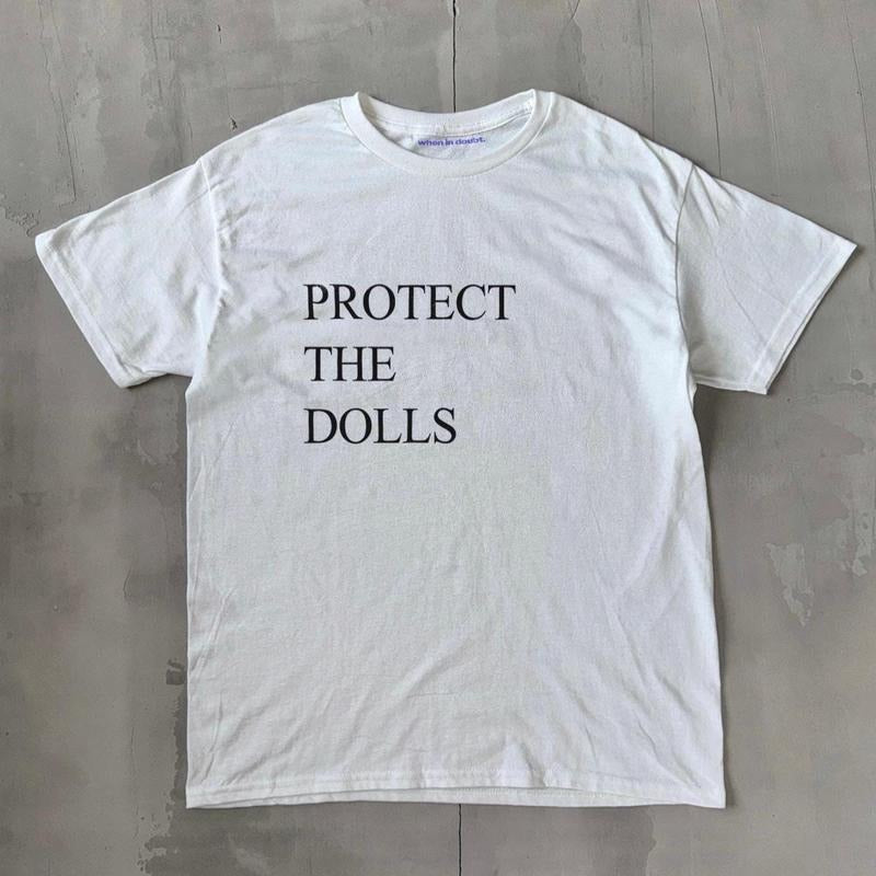 Slogan Protect Dolls Y2K Coquette Print 90s 2000s Top - Adult & Kids T-Shirts, Sweatshirts & Hoodies apparel design preview 1
