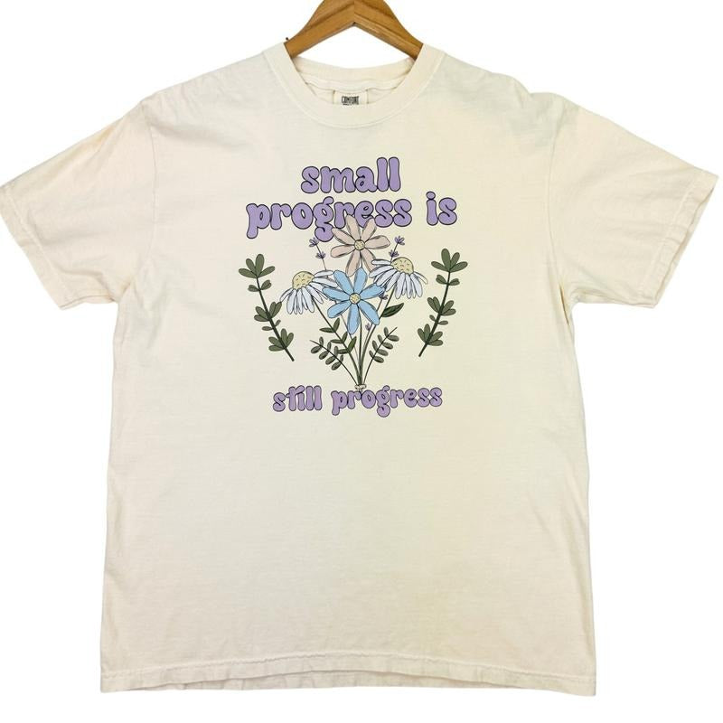 Small Progress Is Comfort Colors - Adult & Kids T-Shirts, Sweatshirts & Hoodies apparel design preview 1