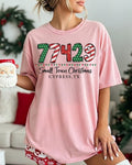 Small Town Zip Code Comfort Colors Pink Retro Cotton - Adult & Kids T-Shirts, Sweatshirts & Hoodies apparel design preview 1