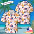 Smart Pink And Orange Cat Reading A Book Hawaiian - Adult & Kids T-Shirts, Sweatshirts & Hoodies apparel design preview 1