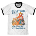 Smokey Bear Only You Can Prevent Wildfires Ringer - Adult & Kids T-Shirts, Sweatshirts & Hoodies apparel design preview 1