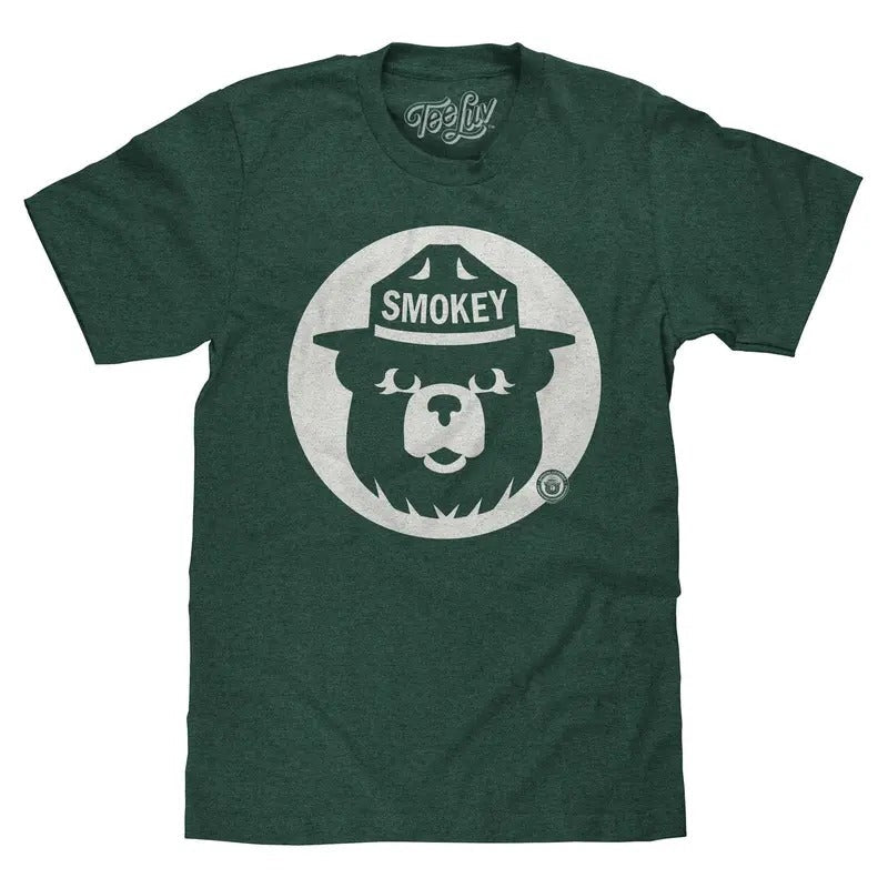 Smokey Bear Retro Mascot Forest Green - Adult & Kids T-Shirts, Sweatshirts & Hoodies apparel design preview 1