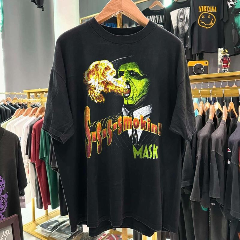 Smokin' Mask Vintage Black Him Her Fan - Adult & Kids T-Shirts, Sweatshirts & Hoodies apparel design preview 1
