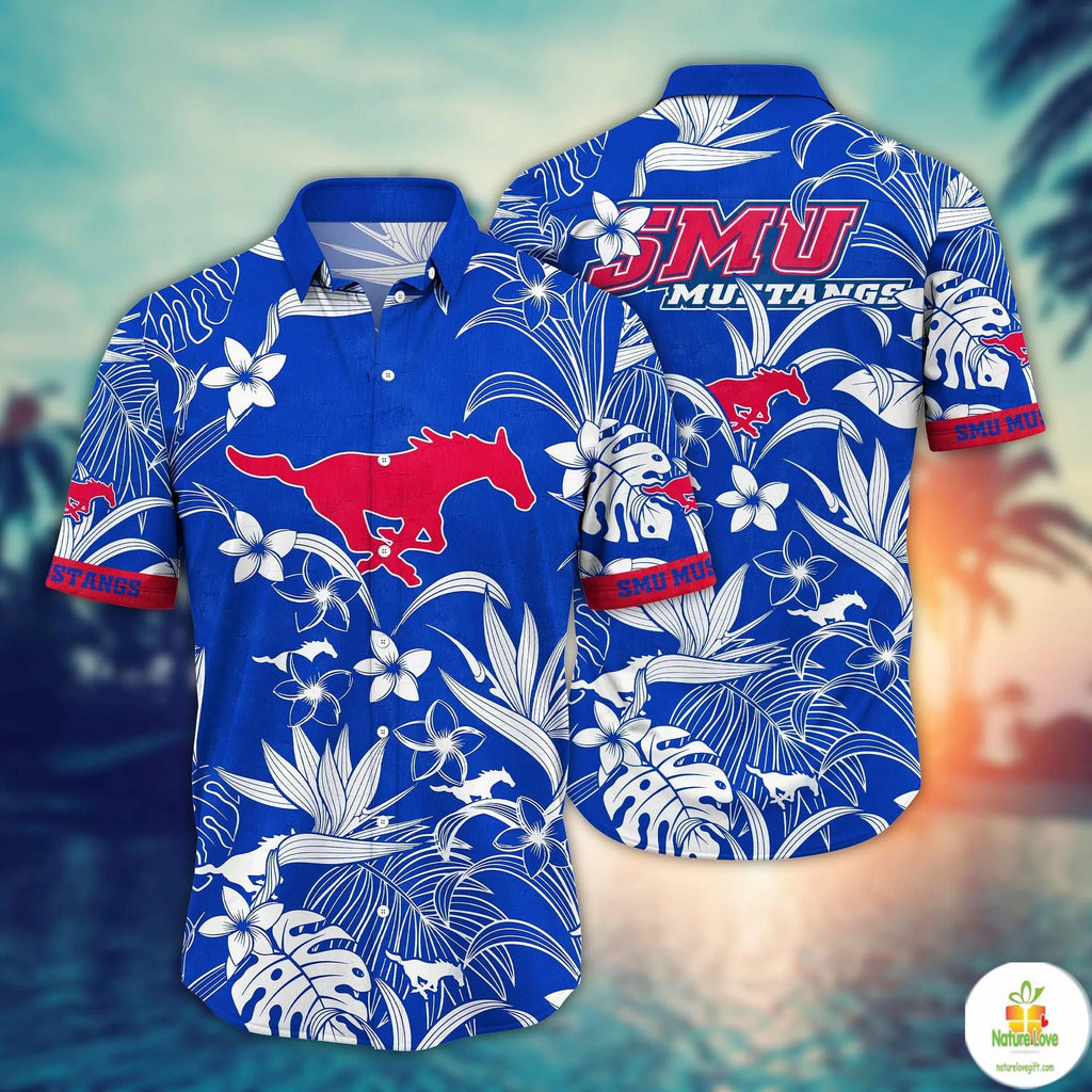 SMU Mustangs Hawaiian NCAA Aloha for Summer Camp - Adult & Kids T-Shirts, Sweatshirts & Hoodies apparel design preview 1