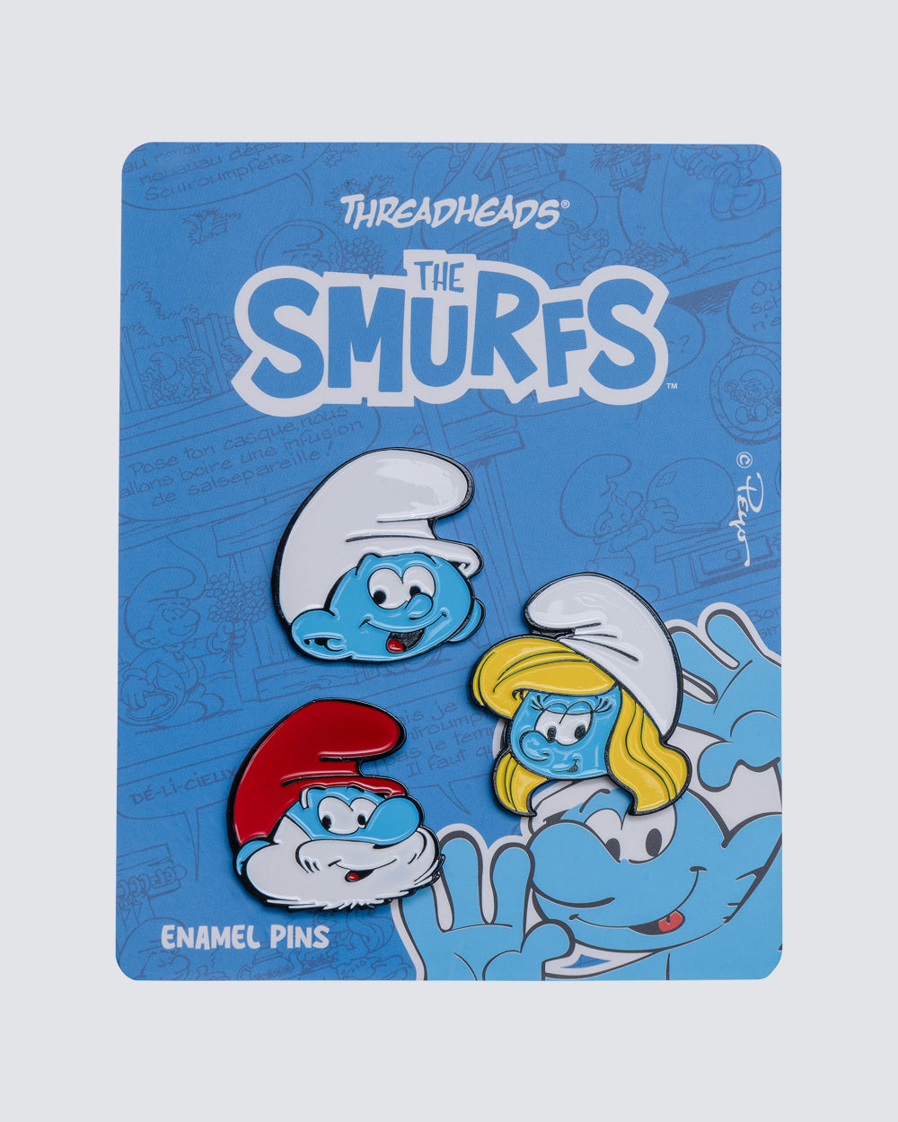 Smurfs Characters Enamel Pin Set - Adult & Kids T-Shirts, Sweatshirts & Hoodies apparel design preview 1