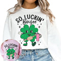So Luckin Boujee St Patricks Day - Adult & Kids T-Shirts, Sweatshirts & Hoodies apparel design preview 1