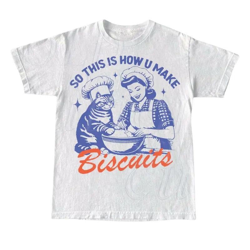 So This Is How You Make Biscuits Retro Vintage Baking - Adult & Kids T-Shirts, Sweatshirts & Hoodies apparel design preview 1