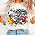 Soccer Mama Coquette Mom Retro Game Day Bow Sports - Adult & Kids T-Shirts, Sweatshirts & Hoodies apparel design preview 1