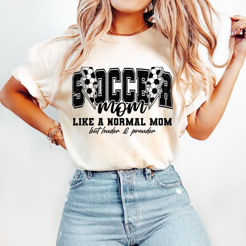 Soccer Mom Retro Loud Proud Mama Game Day Team - Adult & Kids T-Shirts, Sweatshirts & Hoodies apparel design preview 1