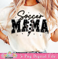 Soccer Varsity Lightning Retro Mama - Adult & Kids T-Shirts, Sweatshirts & Hoodies apparel design preview 1