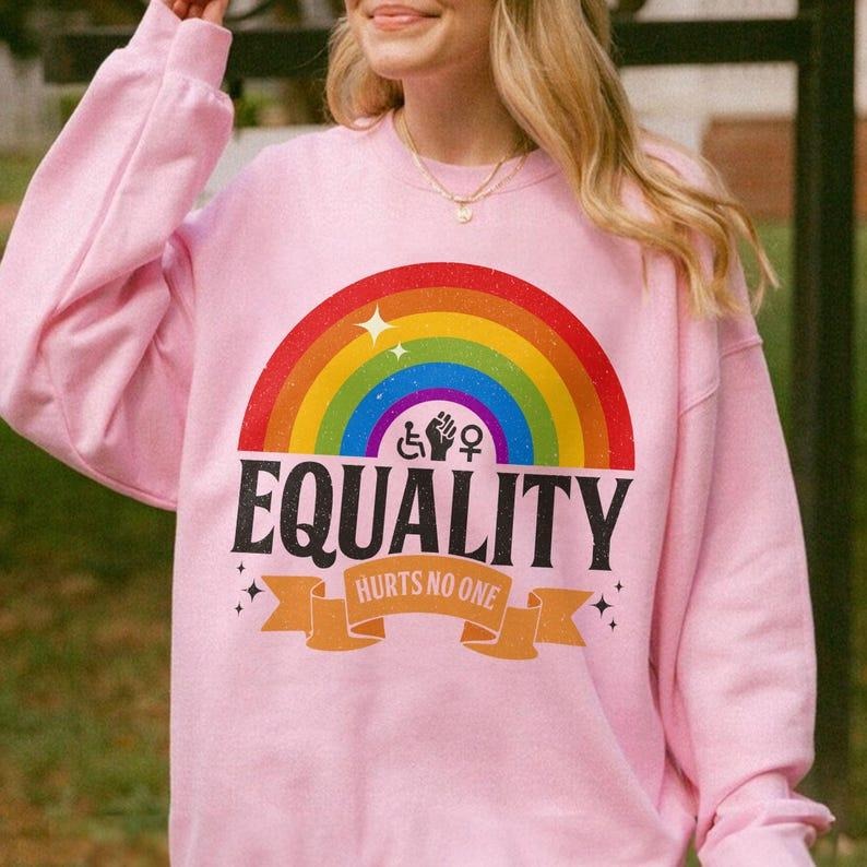 Social Justice Awareness Equality Hurts No One Black - Adult & Kids T-Shirts, Sweatshirts & Hoodies apparel design preview 1