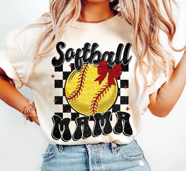 Softball Mama DTF Transfers THIS IS NOT - Adult & Kids T-Shirts, Sweatshirts & Hoodies apparel design preview 1