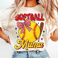 Softball Mama Retro Coquette Game Day Bow Sports - Adult & Kids T-Shirts, Sweatshirts & Hoodies apparel design preview 1