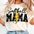 Softball Mama Varsity Lightning - Adult & Kids T-Shirts, Sweatshirts & Hoodies apparel design preview 1