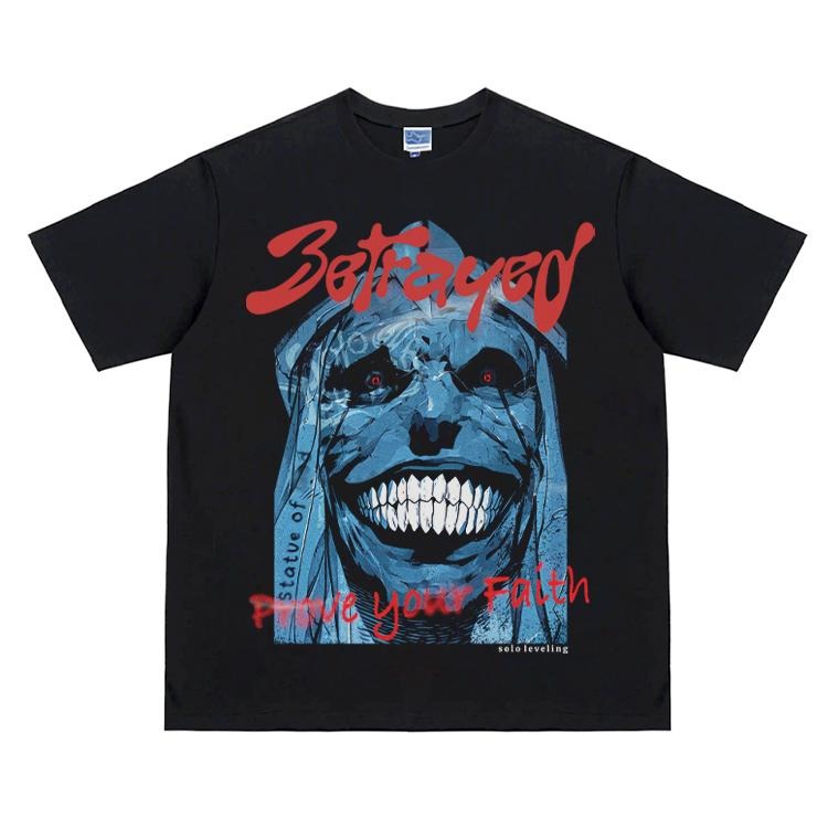 Solo Leveling "Crimson Statue" Vintage Anime 100% - Adult & Kids T-Shirts, Sweatshirts & Hoodies apparel design preview 1