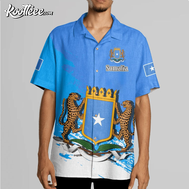 Somalia Coat Of Arms Hawaiian - Adult & Kids T-Shirts, Sweatshirts & Hoodies apparel design preview 1