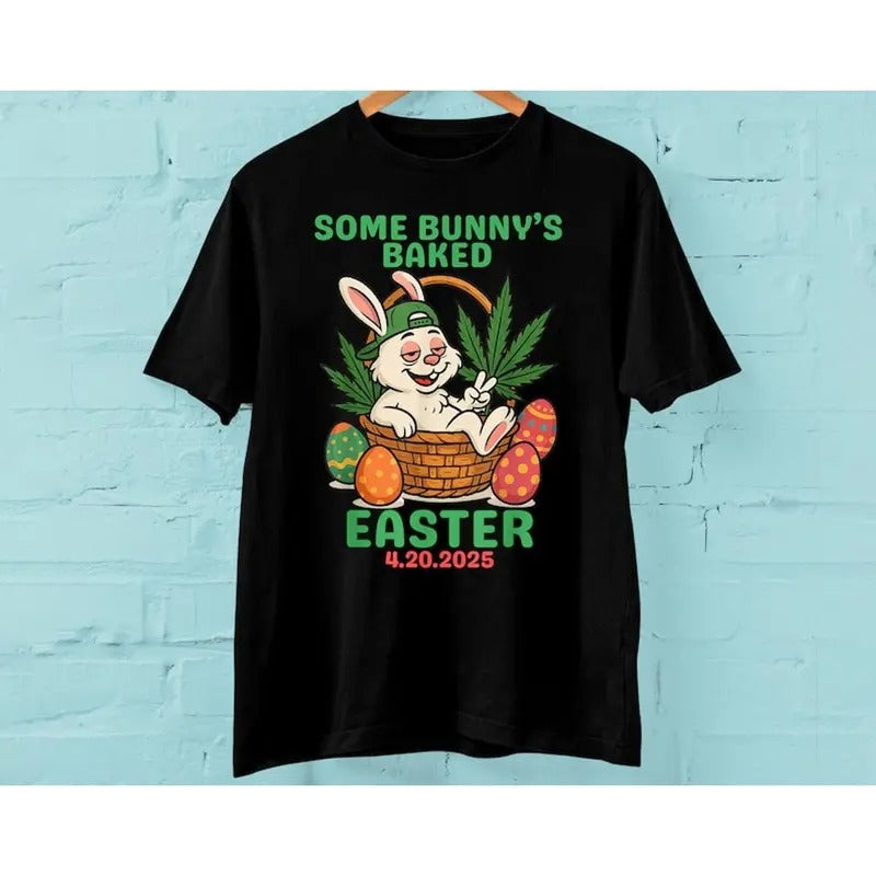 Some Bunny'S Baked Easter Bunny Weed Smoking Rabbit - Adult & Kids T-Shirts, Sweatshirts & Hoodies apparel design preview 1