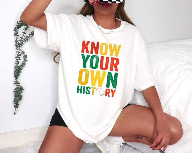Sonia Samra Know Your Own History Black Month Red - Adult & Kids T-Shirts, Sweatshirts & Hoodies apparel design preview 1