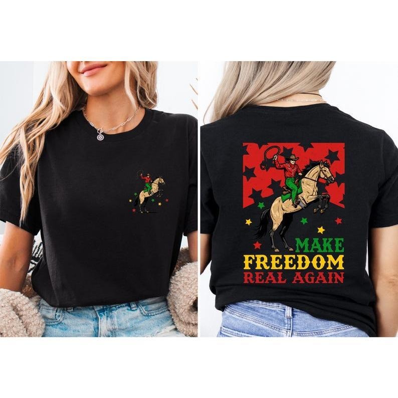Sonia Samra Make Freedom Real Again Black History - Adult & Kids T-Shirts, Sweatshirts & Hoodies apparel design preview 1