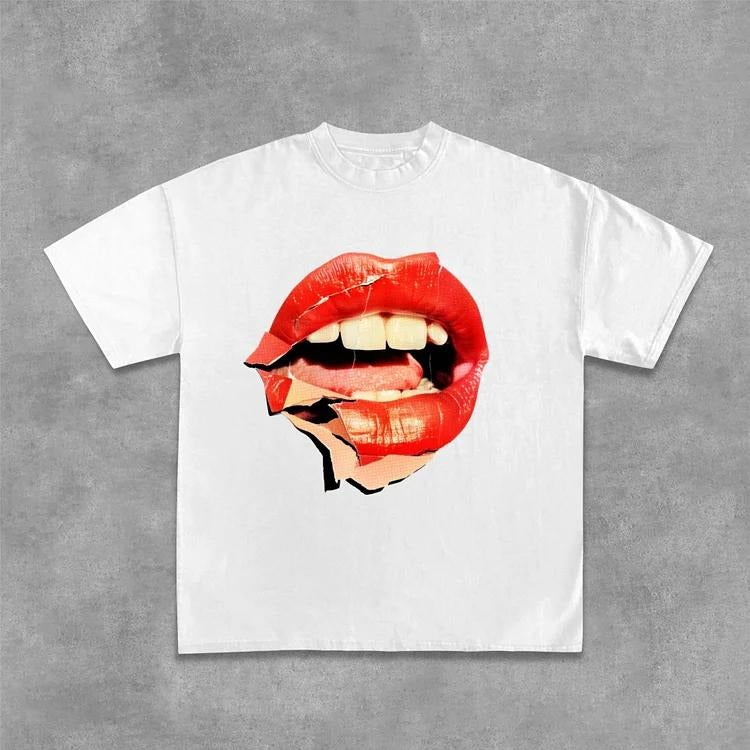 Sopula Collage Red Lip Cotton - Adult & Kids T-Shirts, Sweatshirts & Hoodies apparel design preview 1