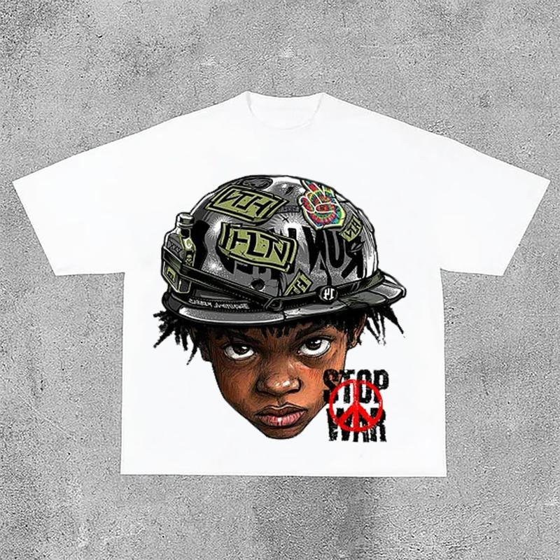 Sopula Flame Boy Stop War Print Cotton - Adult & Kids T-Shirts, Sweatshirts & Hoodies apparel design preview 1
