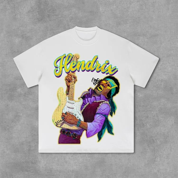 Sopula Hendrix Guitarist Print Cotton - Adult & Kids T-Shirts, Sweatshirts & Hoodies apparel design preview 1